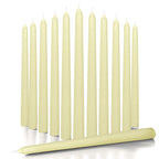CANDWAX Ivory Taper Candles 12 inch Dripless - Set of 12 Tapered Candles Ideal as Dinner Candles - Smokeless and Unscented Taper