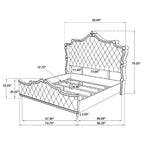 Coaster Antonella California King Bed, Ivory/Camel