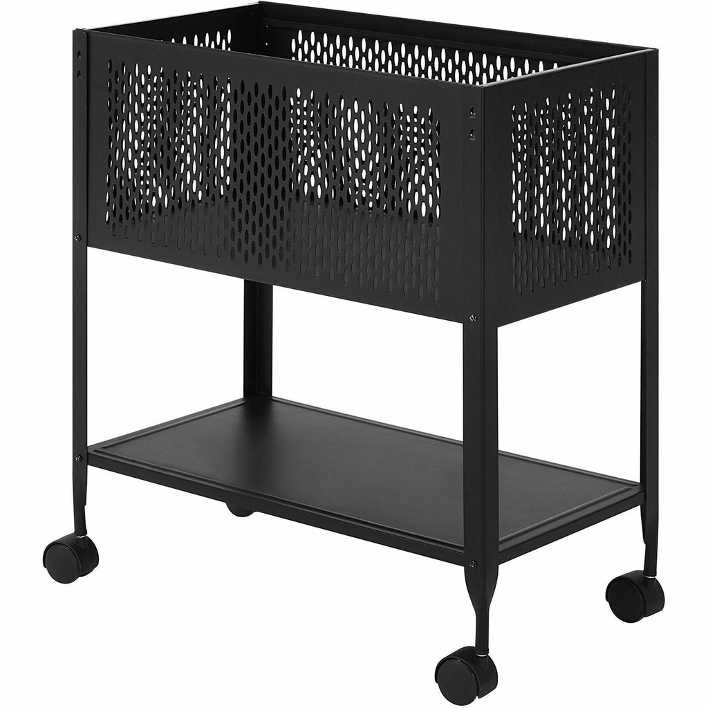 Lorell Mesh Rolling File, 12-1/2 by 25 by 28-1/4-Inch, Black