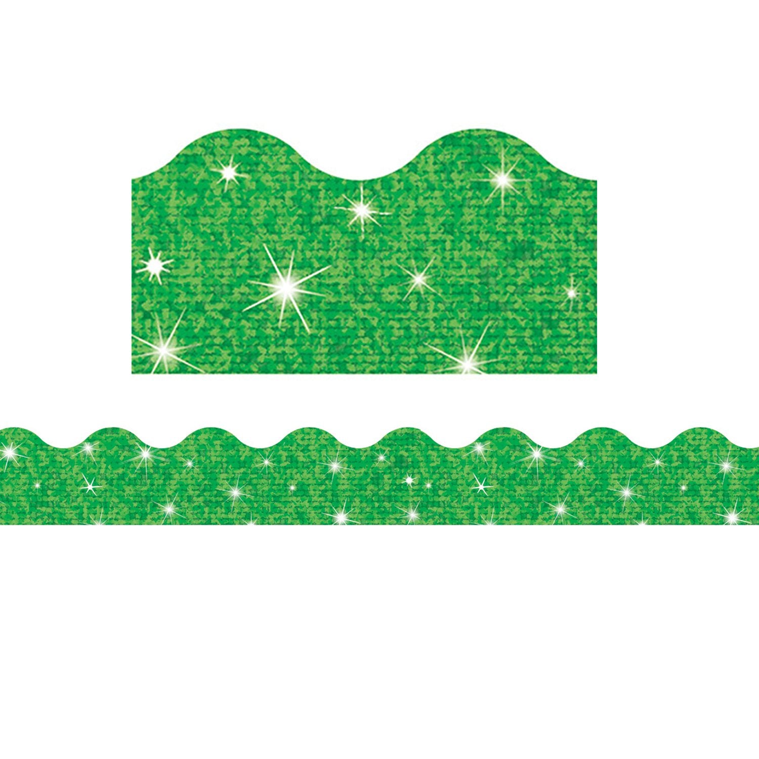 Trend Enterprises, Inc. Terrific Trimmers Sparkle Border, 2 1/4 X 39 Panels, Green, 10 Per Set