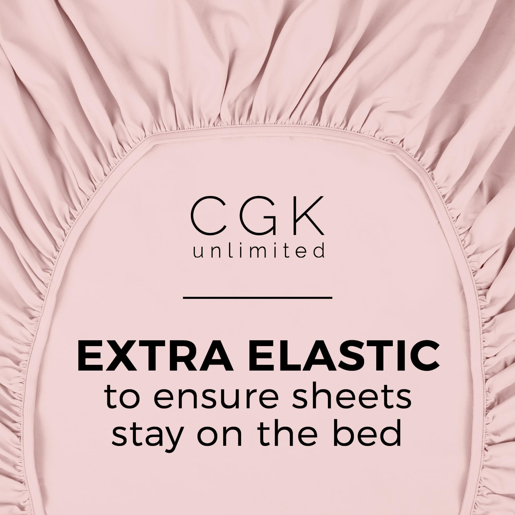 Full Size Fitted Bed Sheet - Hotel Luxury Single Fitted Sheet Only - Fits Mattress Up To 16 - Extra Soft, Wrinkle Free, Breathable & Cooling - Bottom Fitted Sheet - Baby Pink Single Fitted Sheet Only