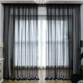 Window Black Sheer Curtains 63 Inches Long 2 Panels Sheer Curtain Basic Rod Pocket Panel For Bedroom Children Living Room Yard K