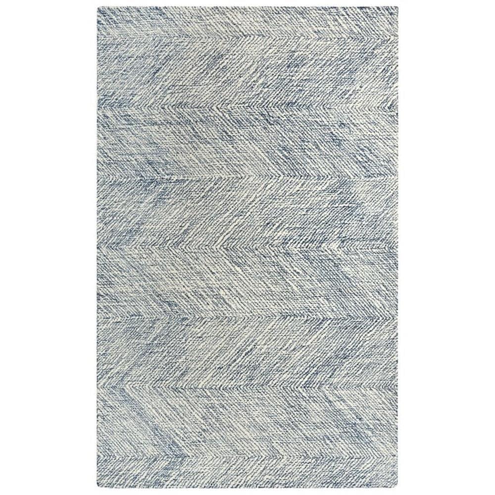Rizzy Home Alora Decor Trace 5' X 7'6" Geometric Navy/Ivory Power-Loomed Area Rug