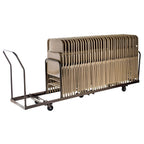 National Public Seating Folding Chair Dolly - Dark Brown, 381/2In.H X 19 1/4In.W X 109 1/2In.D, Model Number Dy50
