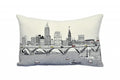 HomeRoots Cream 24' White Cleveland Daylight Skyline Lumbar Decorative Pillow