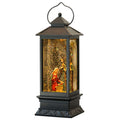 Wondise Lighted Musical Snow Globe Lantern with 6 Hour Timer, 12 Inches USB Powered and Battery Operated Spinning Water and Swir