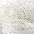 Great Bay Home Printed Coastal Microfiber Bed Sheets. Wrinkle Free, Deep Pockets, Beach Theme Sheet Set. Newport Collection (Twin, Palm Tree)