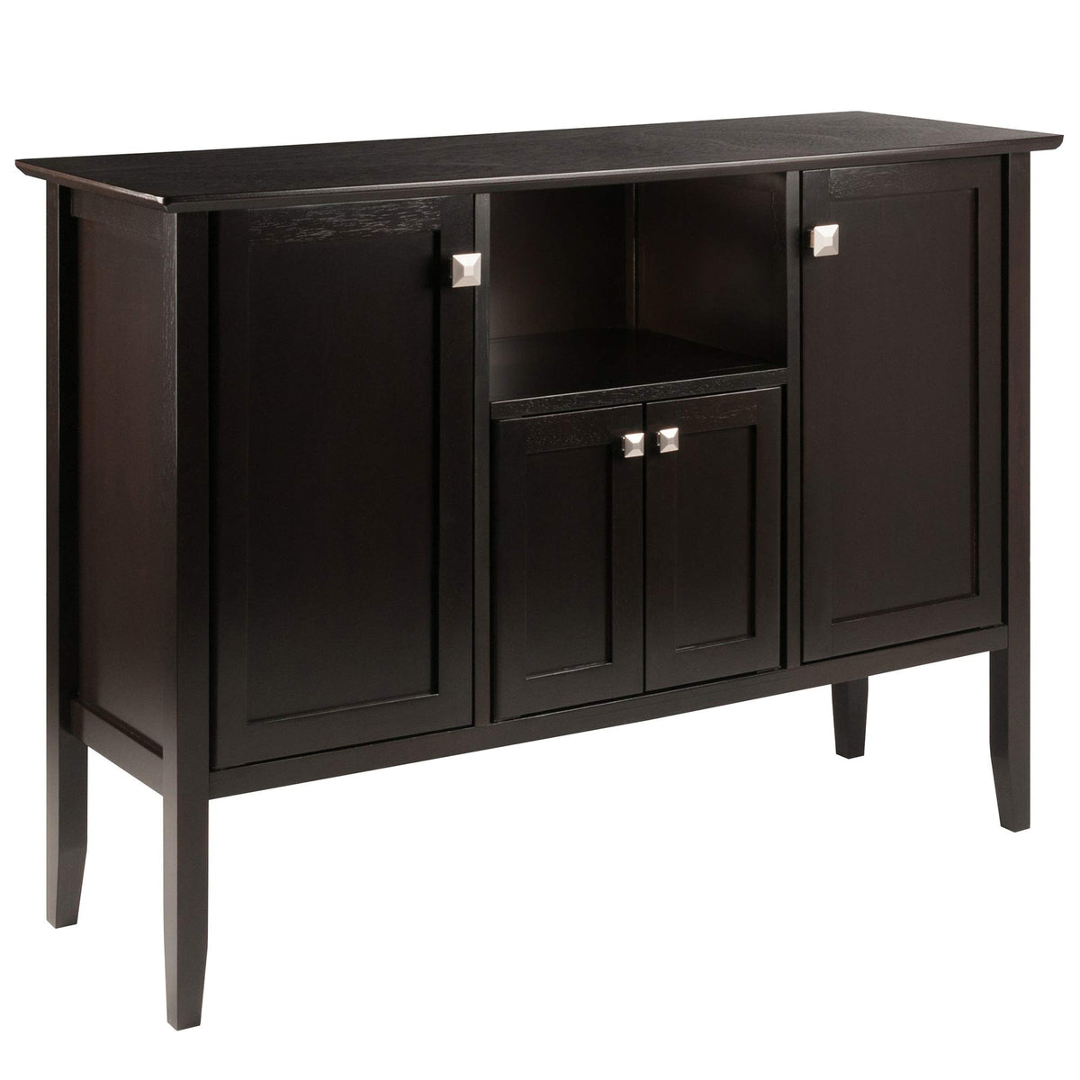 Ergode Wood Orleans Modular Buffet Cabinet | Wine Storage | Sideboard | Cappuccino | 27.56" W x 16.34" D x 35.43" H | Sturdy Wood Construction (23646-VV)