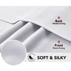 Deconovo Thermal Insulated Blackout Curtains Room Darkening & Energy Saving Solid Grommet Top Curtain Panels For Home Decor Bedroom Windows 2 Panels, Light Silver Grey, 42Wx84L In