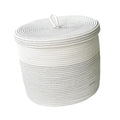 TRENDIVIBE Foldable Laundry Hamper Versatile Decorative Basket for Bathroom Pillow Dorm White