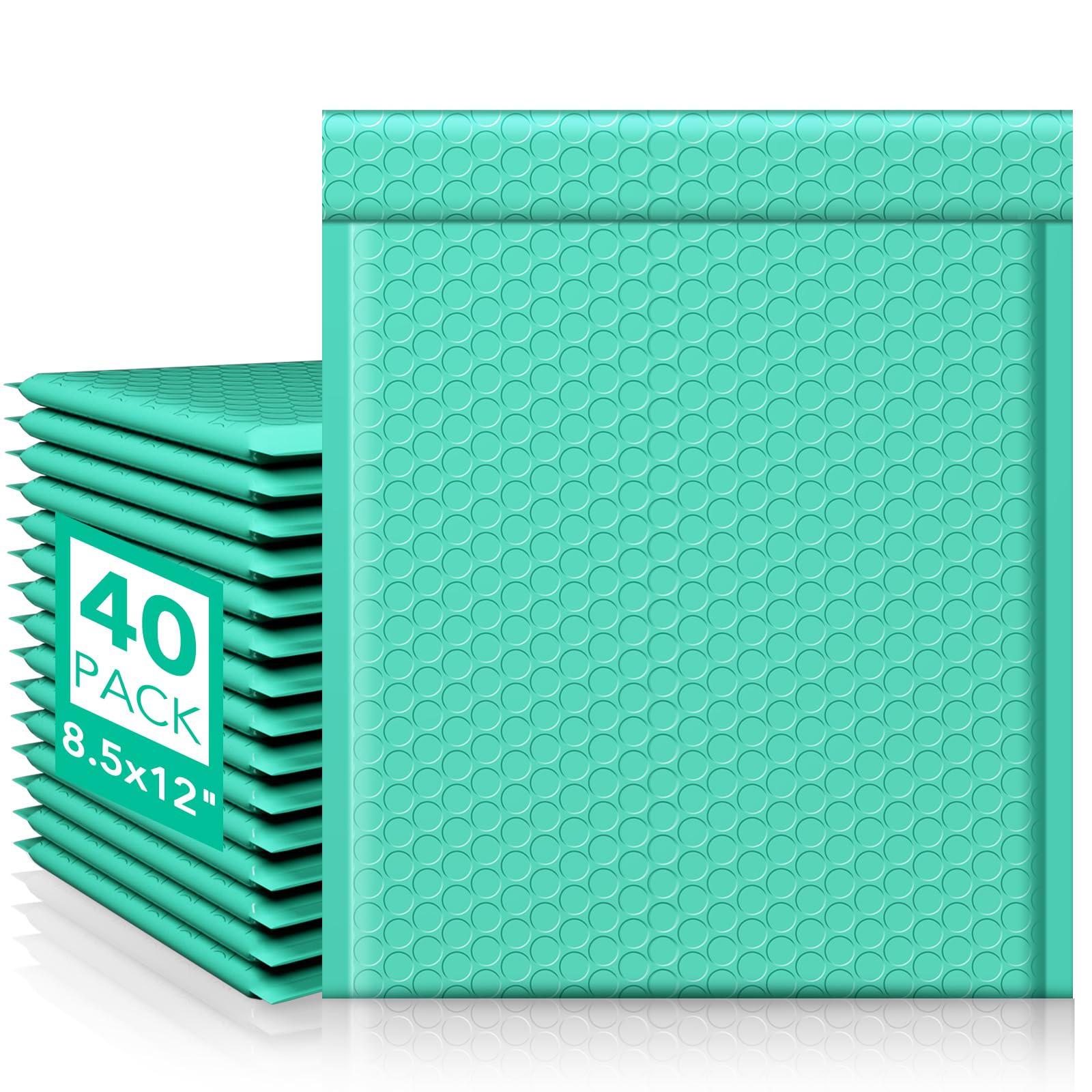 Fuxury Bubble Mailers 8.5X12 Inch 40 Pack Self Seal Large Bubble Envelopes Water Resistant Thick Cushioning Mailer For Small Bus