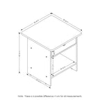 Furinno Dario End Table / Side Table / Night Stand / Bedside Table with Bin Drawer, 2-Pack, Pink/Light Pink