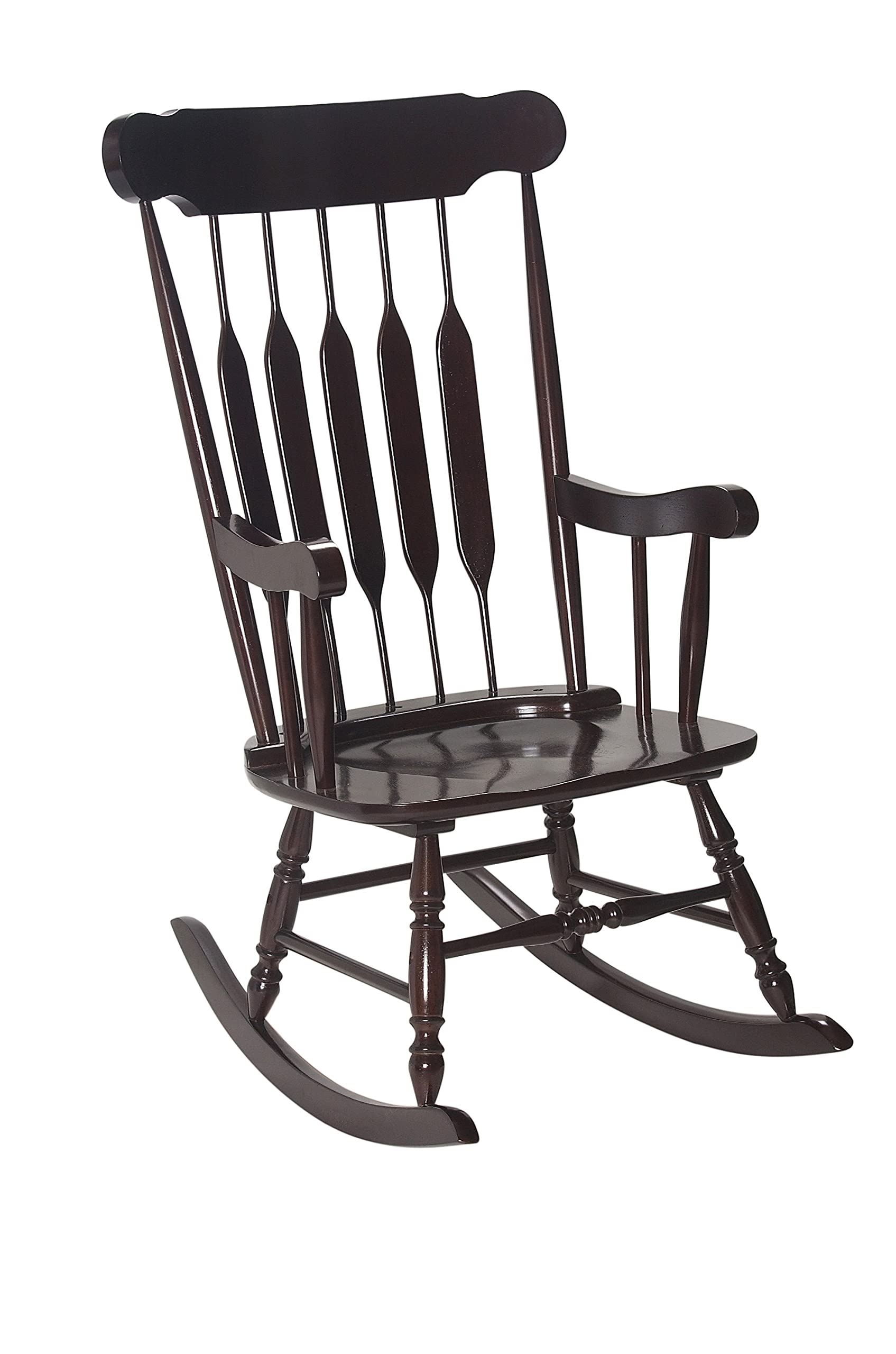 Gift Mark Adult Solid Rocking Chair, Espresso