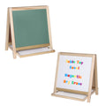Flipside Products Tabletop Small Magnetic Green Chalkboard/Dry Erase Easel, Group Activities, Easel for Kids, Double-Sided