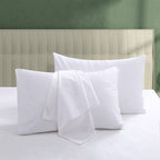 100% Egyptian Cotton Pillow Protectors Set of 4, 600 Thread Count King Size Bed Pillow Cases with Zipper, Sateen Weave Cooling P