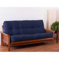 Blazing Needles Renewal 9' Twill Futon Mattress, Queen, Navy