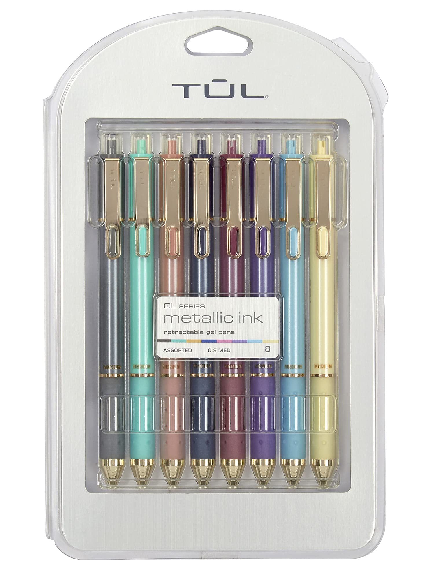 Tul Limited Edition Metallic Brights Retractable Gel Pens Medium Point 0.8 Mm Assorted Barrel Colors