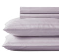 California Design Den - Deep Pocket Queen Sheet Sets, Soft 100% Cotton Cooling Sheets With Snug Fit Elastic, 500 Thread Count, 4-Pc, Hotel Quality, Damask Stripe Bedding For Home (Stripe - Lavender)