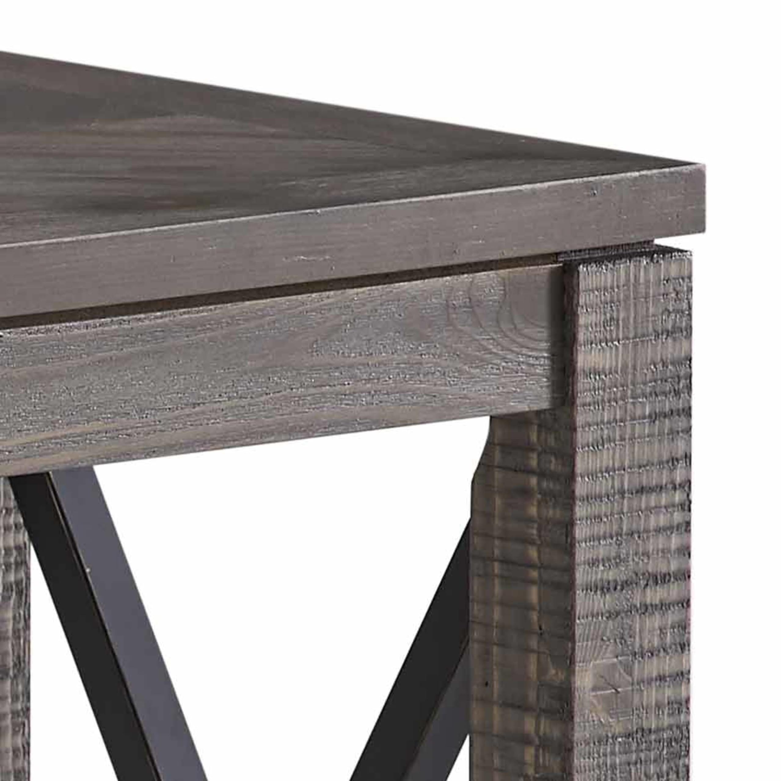 Steve Silver Dexter Vintage Rustic Style for Your Living Room Sofa Table, 48 x 18 x 30, Driftwood with Ruff-hewn Distressing