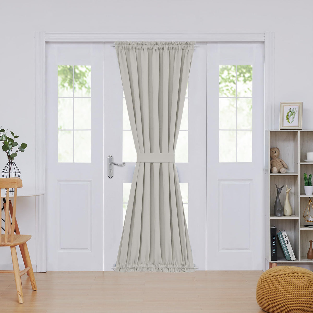 Deconovo Doorway Curtains, Closet Curtains For Bedroom With Tieback, Blackout Curtains For Sliding Glass Door, Dual Rod Pocket,