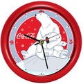 Mark Feldstein & Associates Coca Cola Polar Bear Hugs Festive Red 8 inch Holiday Carol Sound Clock