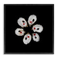 Stupell Industries Oyster Shells Symmetry, Framed Giclee Art, Black, 12 x 12 Inches, Easy to Hang and Sturdy, Made in USA, by 