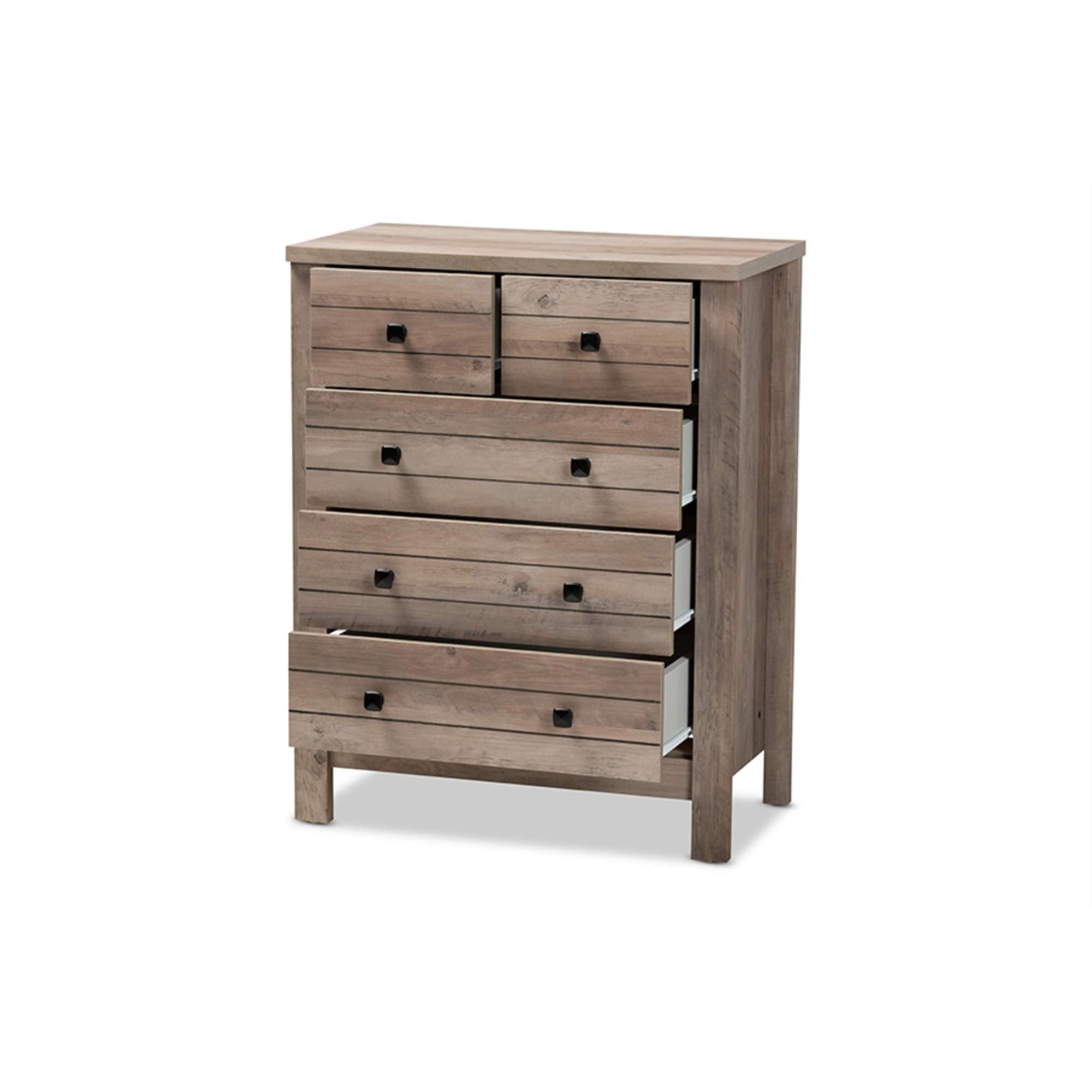 Baxton Studio Derek 5-Drawer Chest - Thumbnail 3