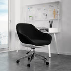 Techni Mobili Upholstered Task Chair with Lumbar Support, Height Adjustable Office Chair with Tilt Control and 360 Degree Swivel