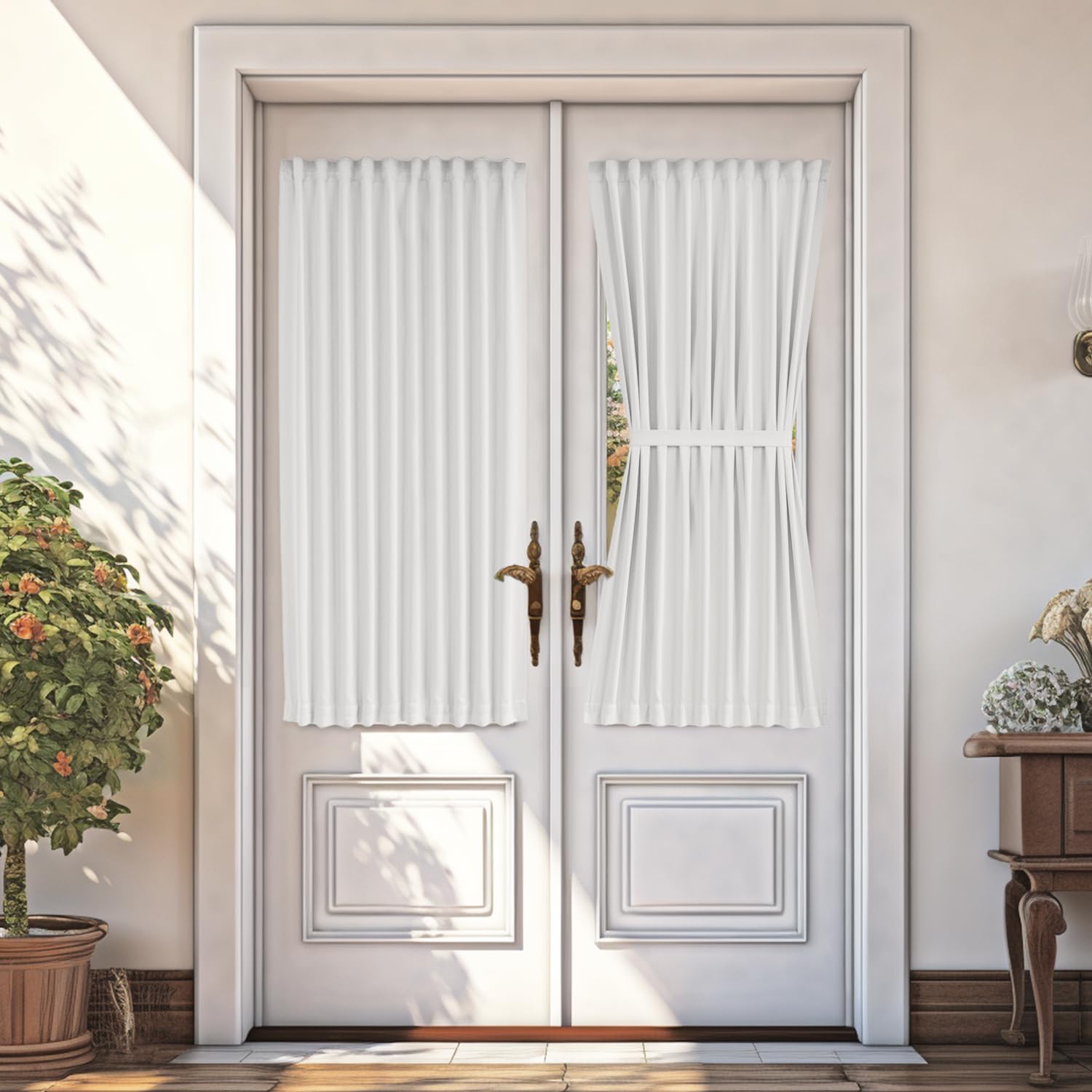 Vatge Door Panel Curtain - Sidelight Curtains for Front and French Doors, Back Door Window Treatment for Fornt Door, 1 Panel, W3