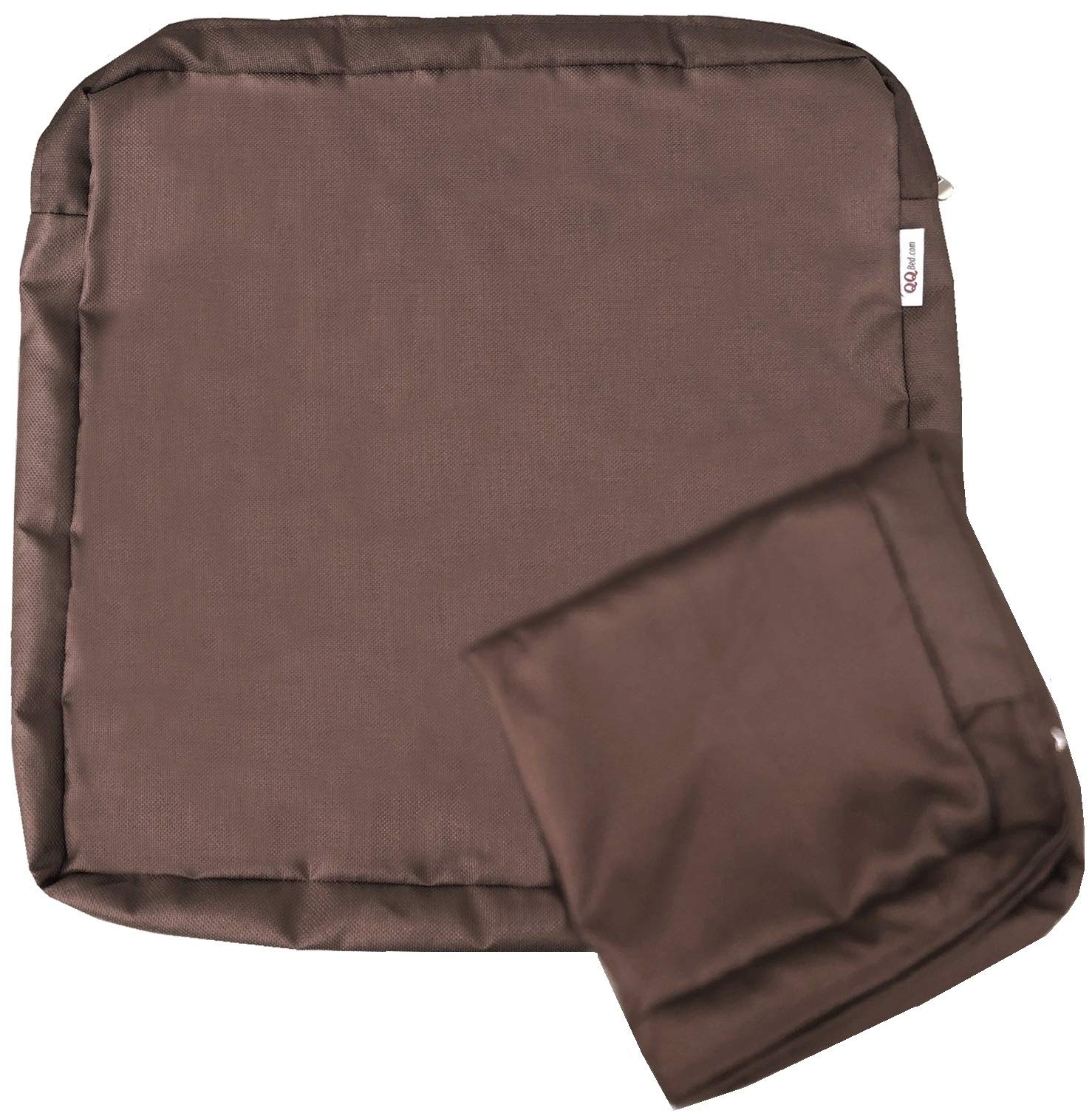 Qqbed 2 Pack Outdoor Patio Chair Pillow Seat Water-Resistant Cushion Covers In Brown Color 20'X18'X4' - Replacement Covers On