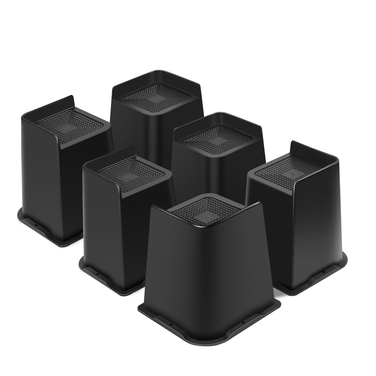 Sunifier Bed Risers 6 Inch Heavy Duty 6 Pack, L Shape Funiture Risers 6 Inch Support 5000Lbs, Oversized Lifts Risers For Dorm Be