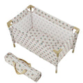 BABESIDE Baby Doll Crib Set for 18 Inch Dolls, Foldable Baby Doll Bed Playpen Toy Crib with Storage Bag for Reborn Baby Doll Acc