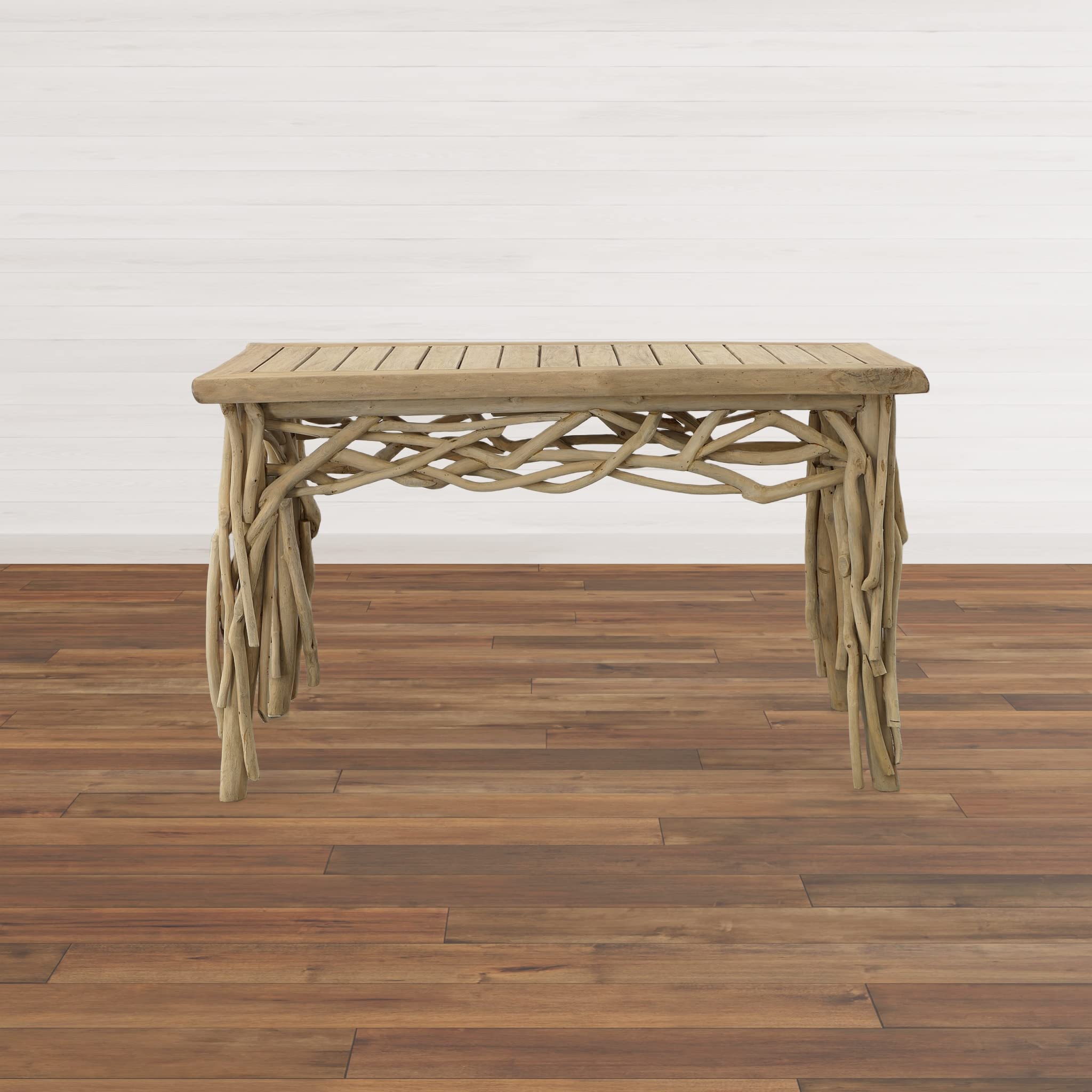Afd Home Farmhouse Branch Console Table, Natural Teak
