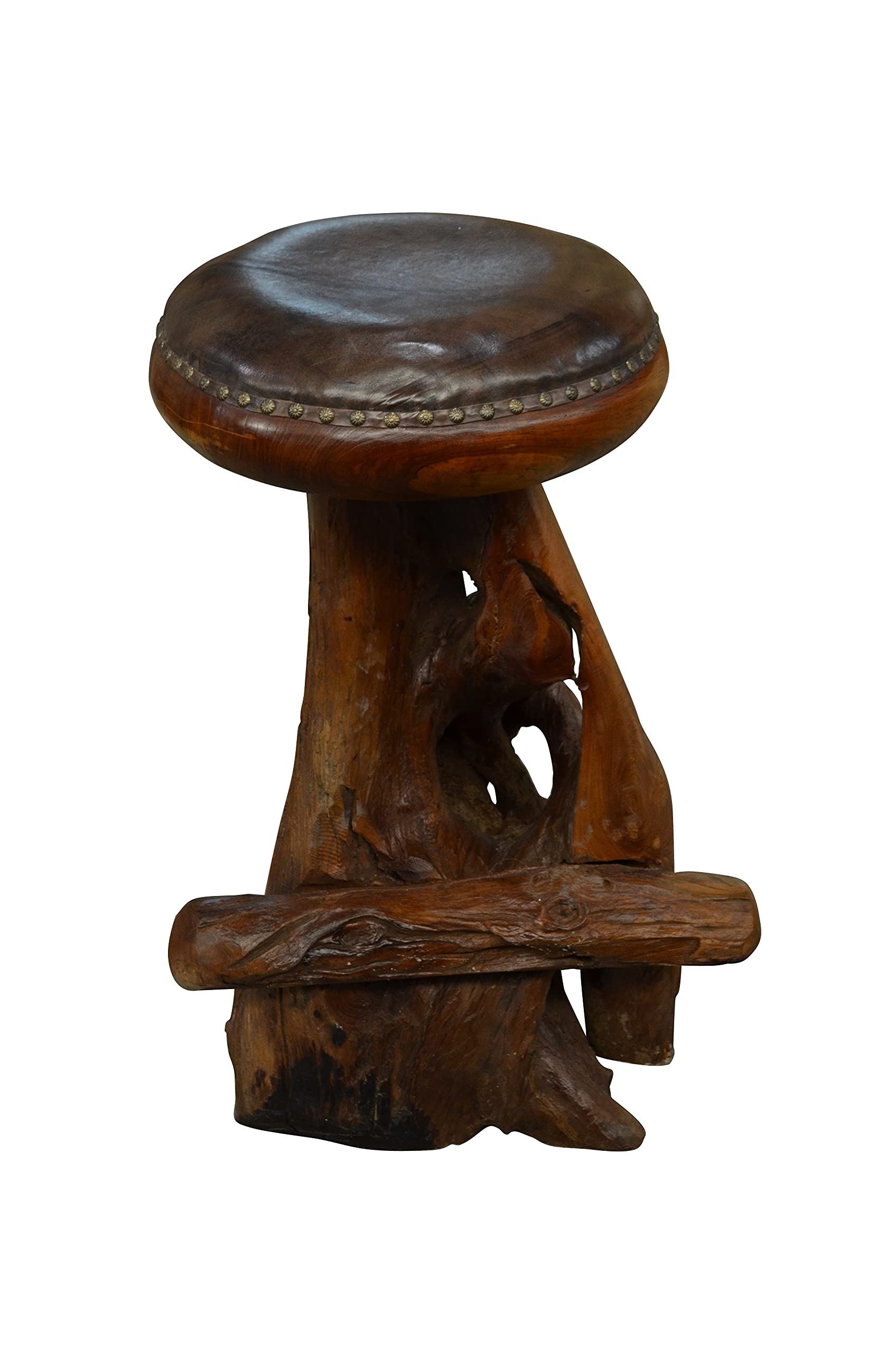 AFD Home Old Growth Teak Root Counter Stool - Thumbnail 2