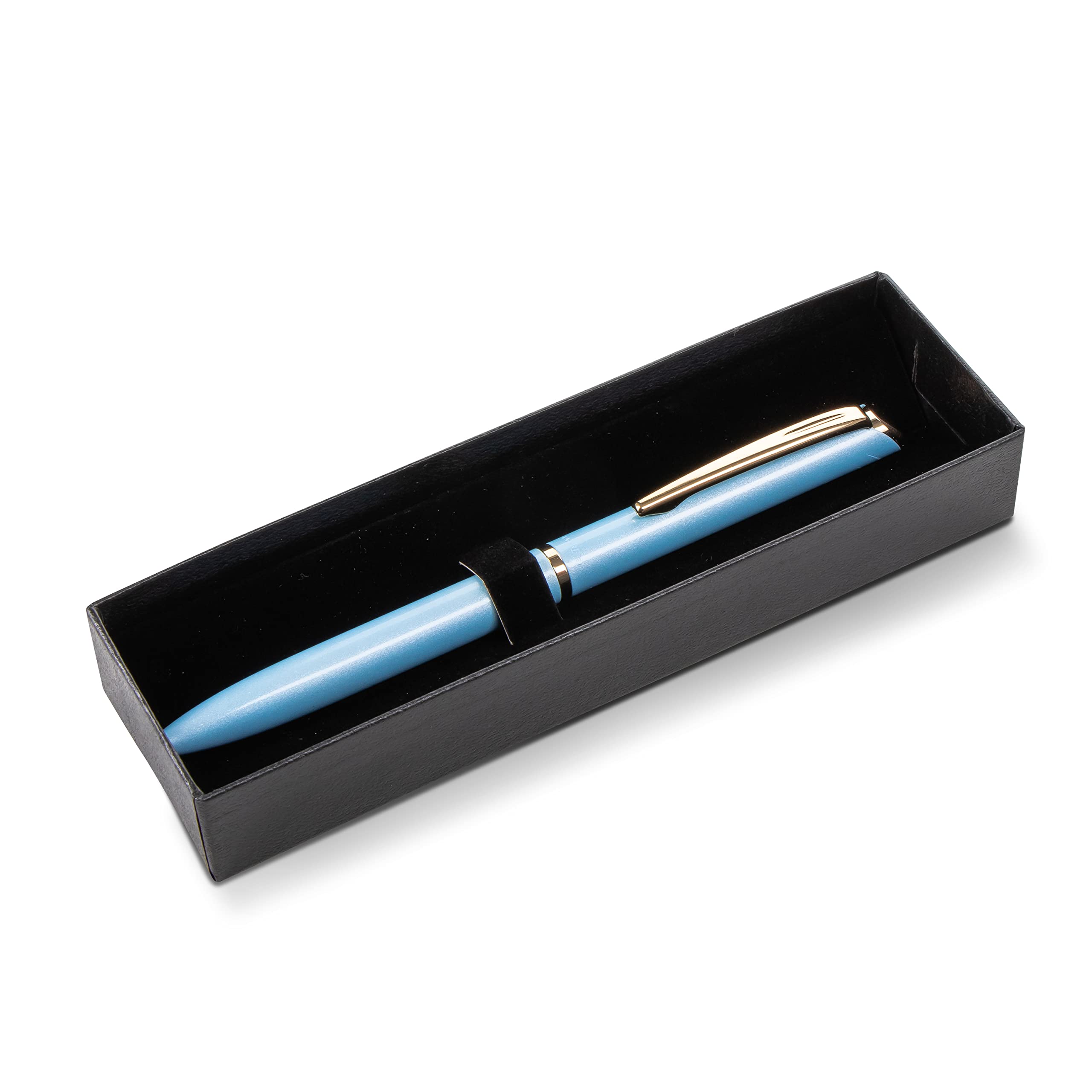 Pentel Energel Style Gel Pen With Gift Box, Pastel Blue Barrel, Black Ink, (0.7Mm) Medium Line