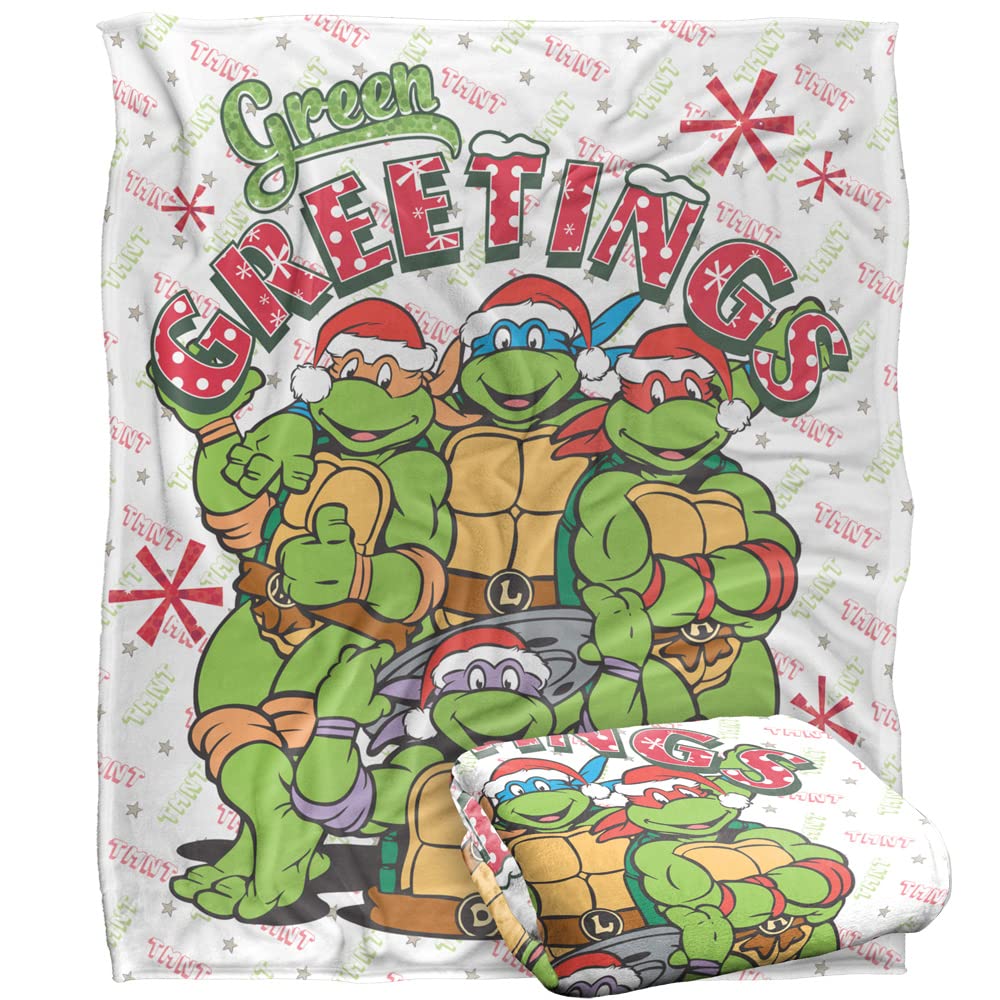 Tmnt Teenage Mutant Ninja Turtles Blanket, 50'X60' Green Greetings Silky Touch Super Soft Throw Blanket
