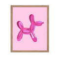 Poster Master Illustration Poster - Retro Pop Art Print - Balloon Dog, Funky, Trendy, Pink, Animal Lover, Minimal, Abstract - Gi