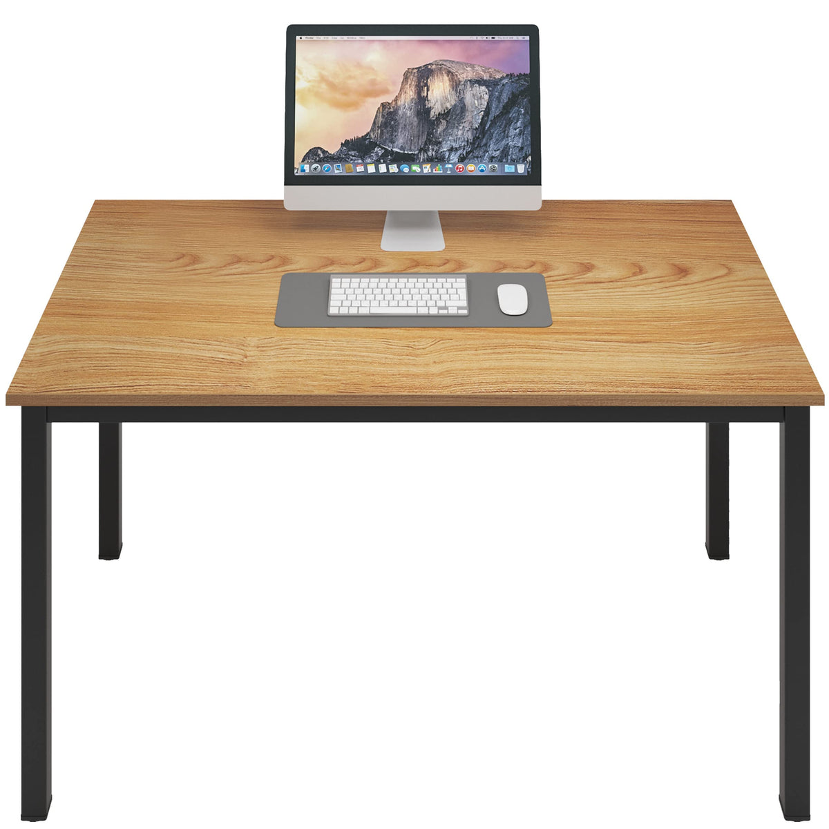 Dlandhome 47 Inches Medium Computer Desk, Composite Wood Board, Decent And Steady Home Office Deskworkstationtable, Bs1-120Tb Te