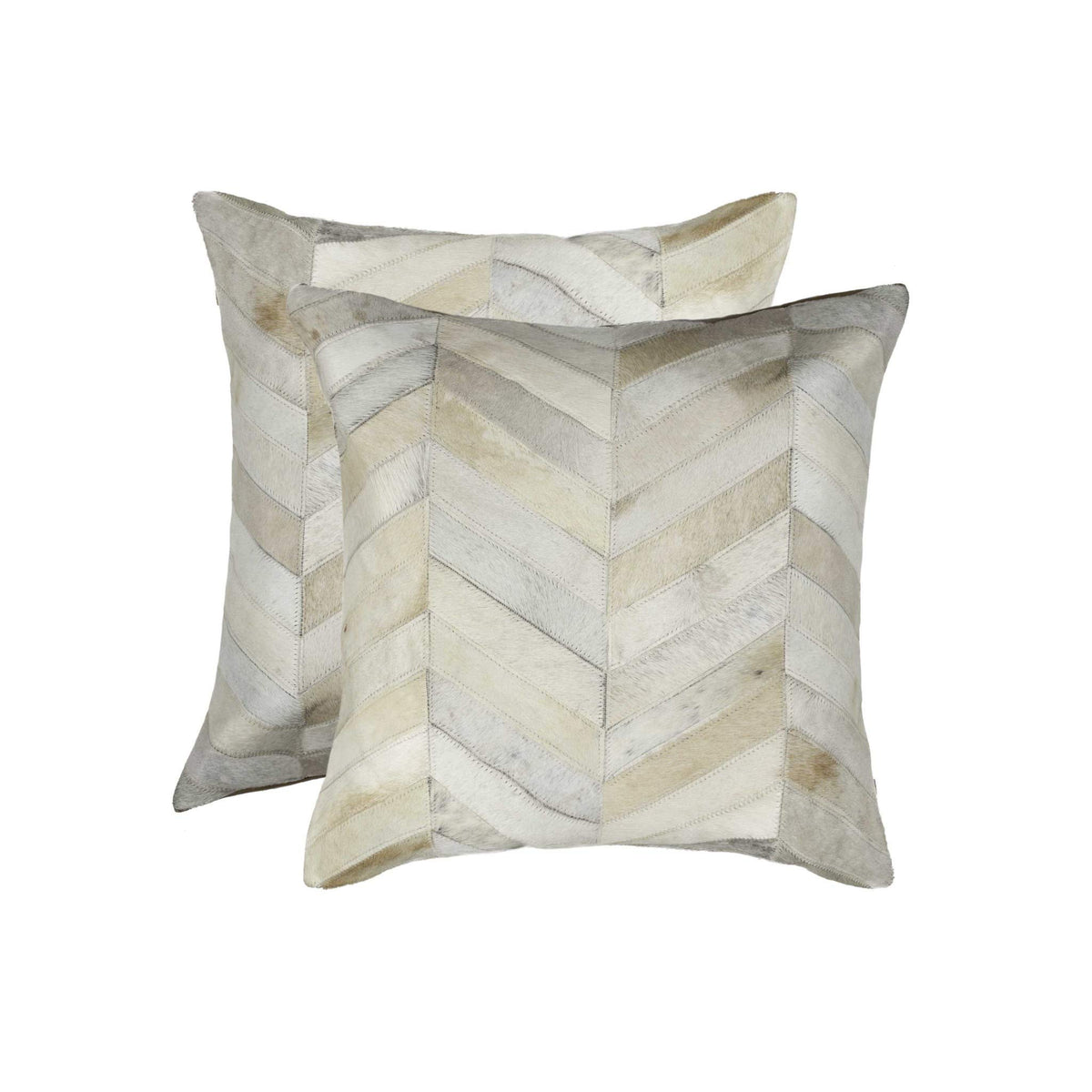 HomeRoots Decor 18-inch x 18-inch x 5-inch Natural, Cowhide - Pillow 2-Pack