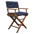 Whitecap 61042 Teak Director'S Chair With Navy Cushion - 18'