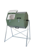 Jora Outdoor Compost Tumbler - Dual Chambers, Dual Doors & Galvanized Steel Construction - 33 Gallon Capacity - Rotating, Heat G