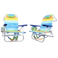 LEMBERI Backpack Beach Chairs for Adults,1/2 Pack Folding Heavy Duty Camping Chair with Large Pockets and Cup Holder,Adjustable 
