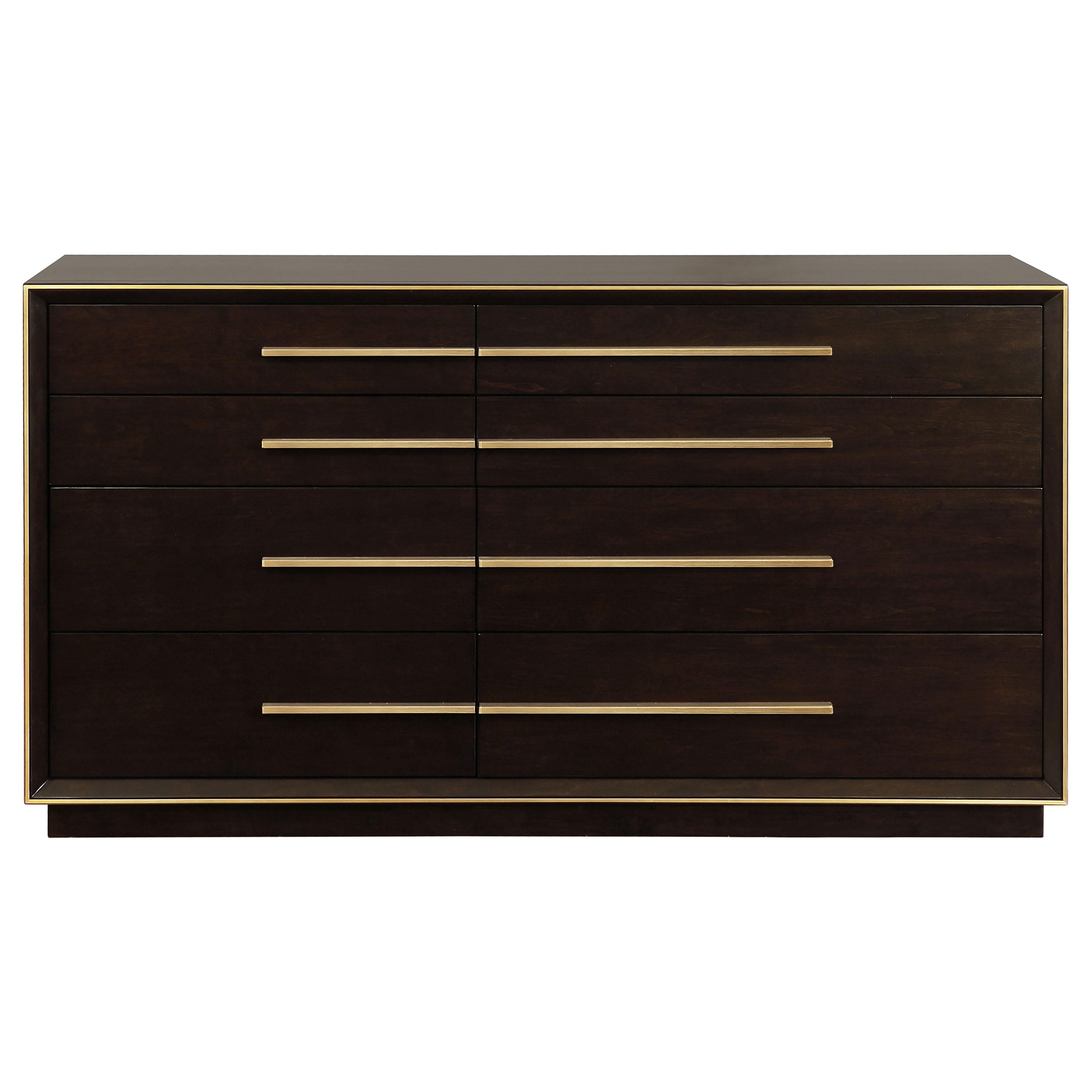 Coaster Home Furnishings Durango Contemporary 70-inch 8-Drawer Bedroom Dresser Clothing Storage Cabinet Wide Chest of Drawers Organizer Unit Smoked Peppercorn 223263