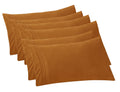 Elegant Comfort 6-Pack Solid Pillowcases 1500 Thread Count Egyptian Quality - Easy Care, Smooth Weave, Wrinkle And Stain Resistant, Easy Slip-On, 6-Piece Set, Standard/Queen Pillowcase, Bronze