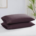 Southshore Fine Living, Inc. Pleated Purple Pillow Cases Queen Size Set Of 2, Luxurious Brushed Microfiber Pillowcases For Full,