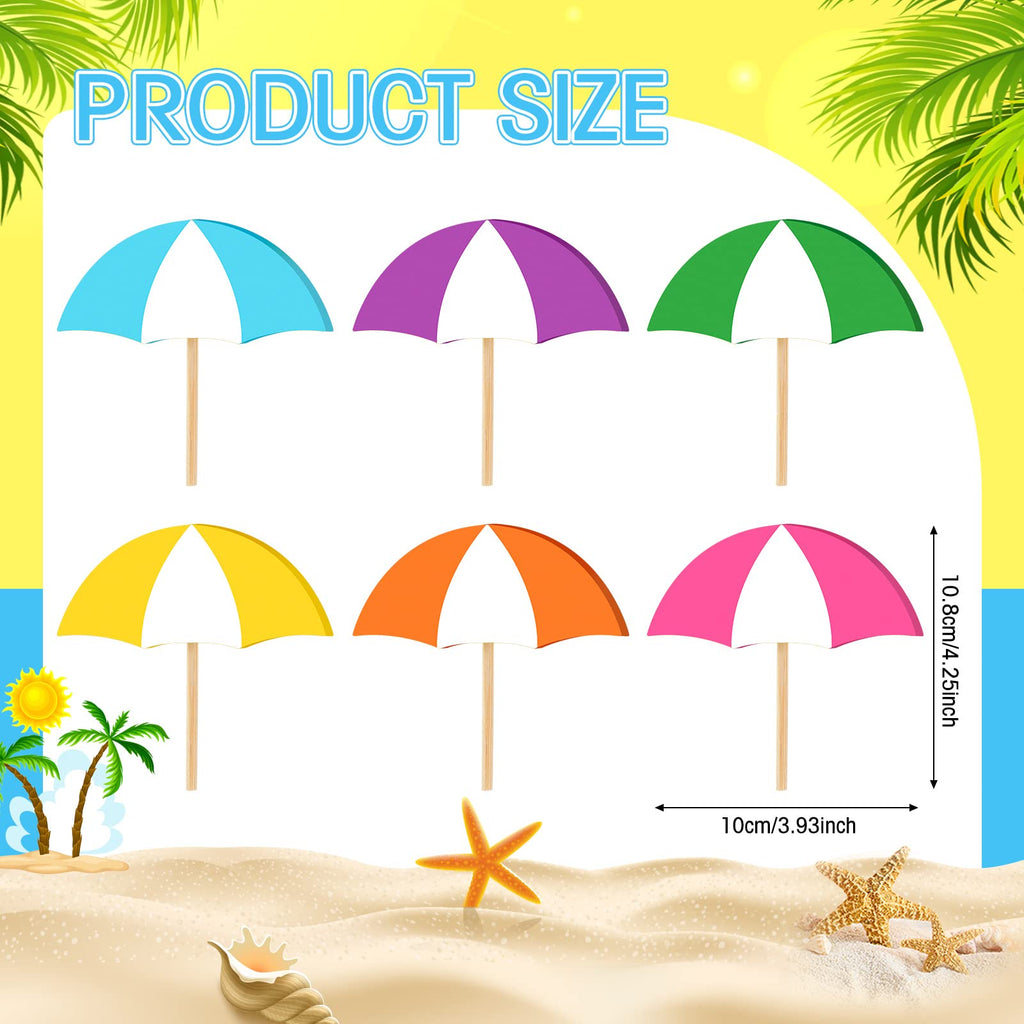 6 Pcs Summer Tiered Tray Decor Hawaii Ice Cream Tiered Tray Decor Summer Wooden Table Decorations Ice Cream Tray Decor Summer Ta