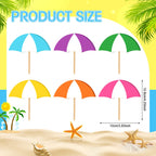 6 Pcs Summer Tiered Tray Decor Hawaii Ice Cream Tiered Tray Decor Summer Wooden Table Decorations Ice Cream Tray Decor Summer Ta