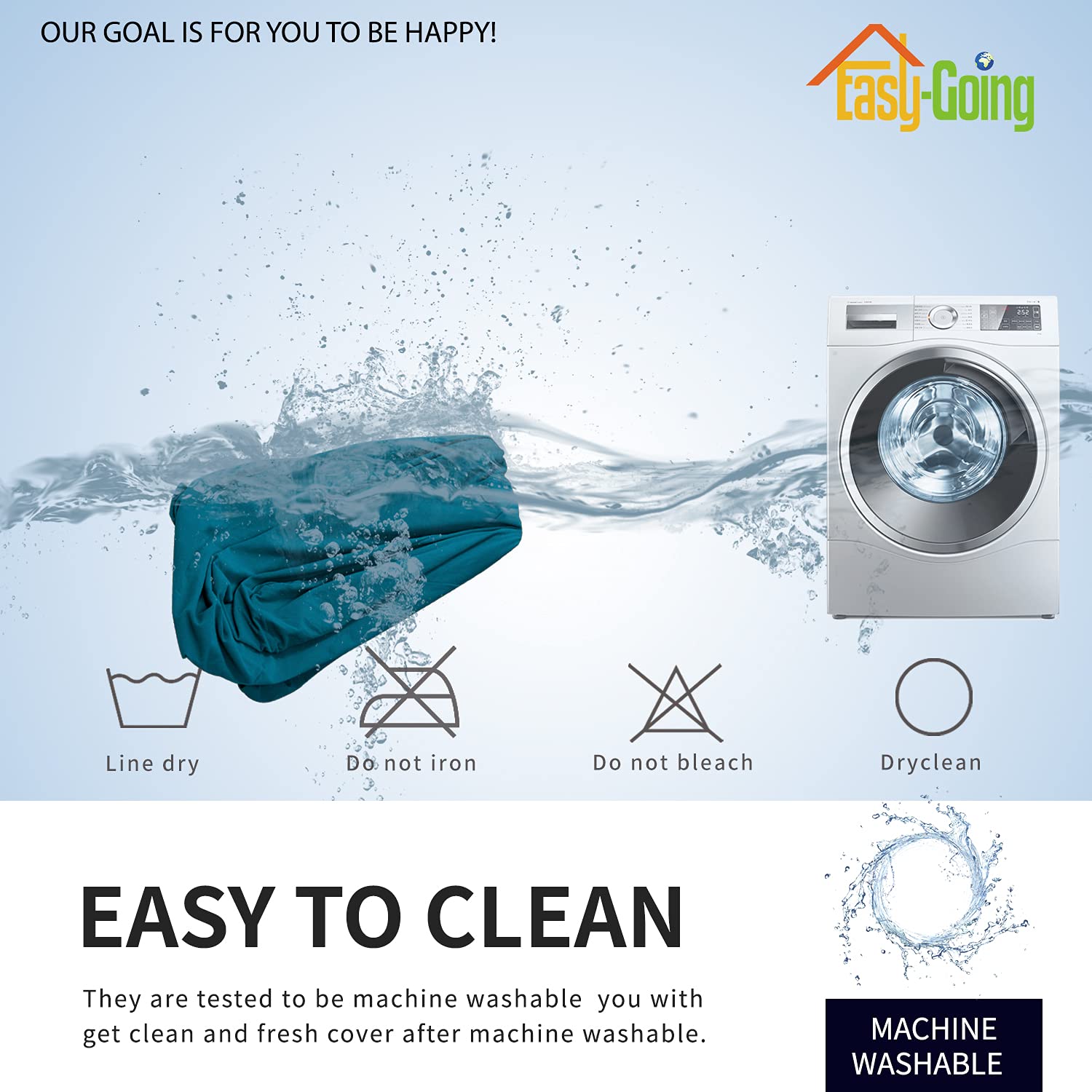 Easy-Going Fleece Stretch Sofa Slipcover Spandex Anti-Slip Soft Couch Sofa Cover, Armless Washable Furniture Protector With Elastic Bottom For Kids, Pets(Futon, Peacock Blue)