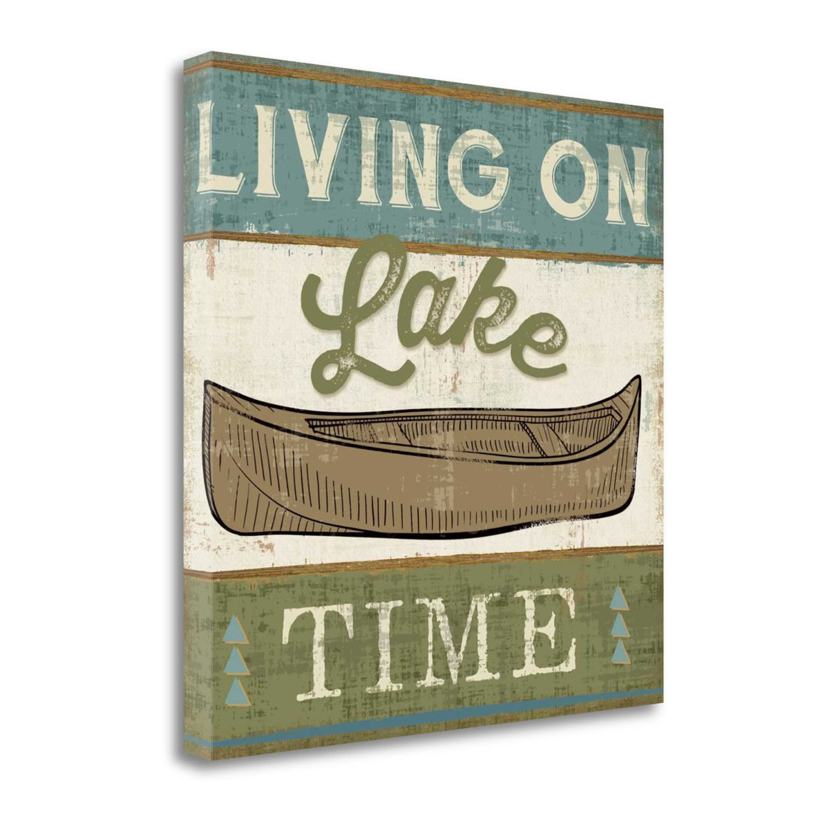 25' Rustic Lake Lifestyle Signage Gallery Wrap Canvas Wall Art