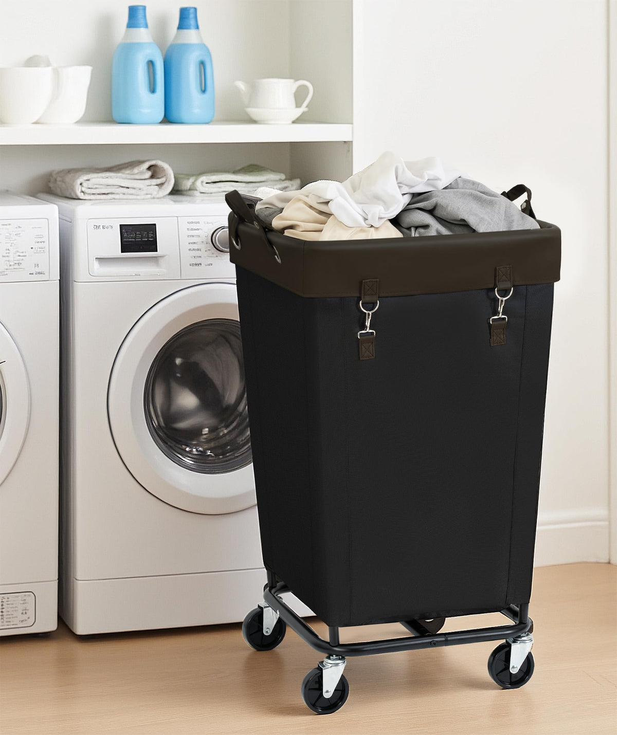 STORAGEIDEAS 160L Rolling Laundry Basket With Wheels, Large 1Section Laundry Hamper With Wheels and Removable Bag, Wheeled Dirt